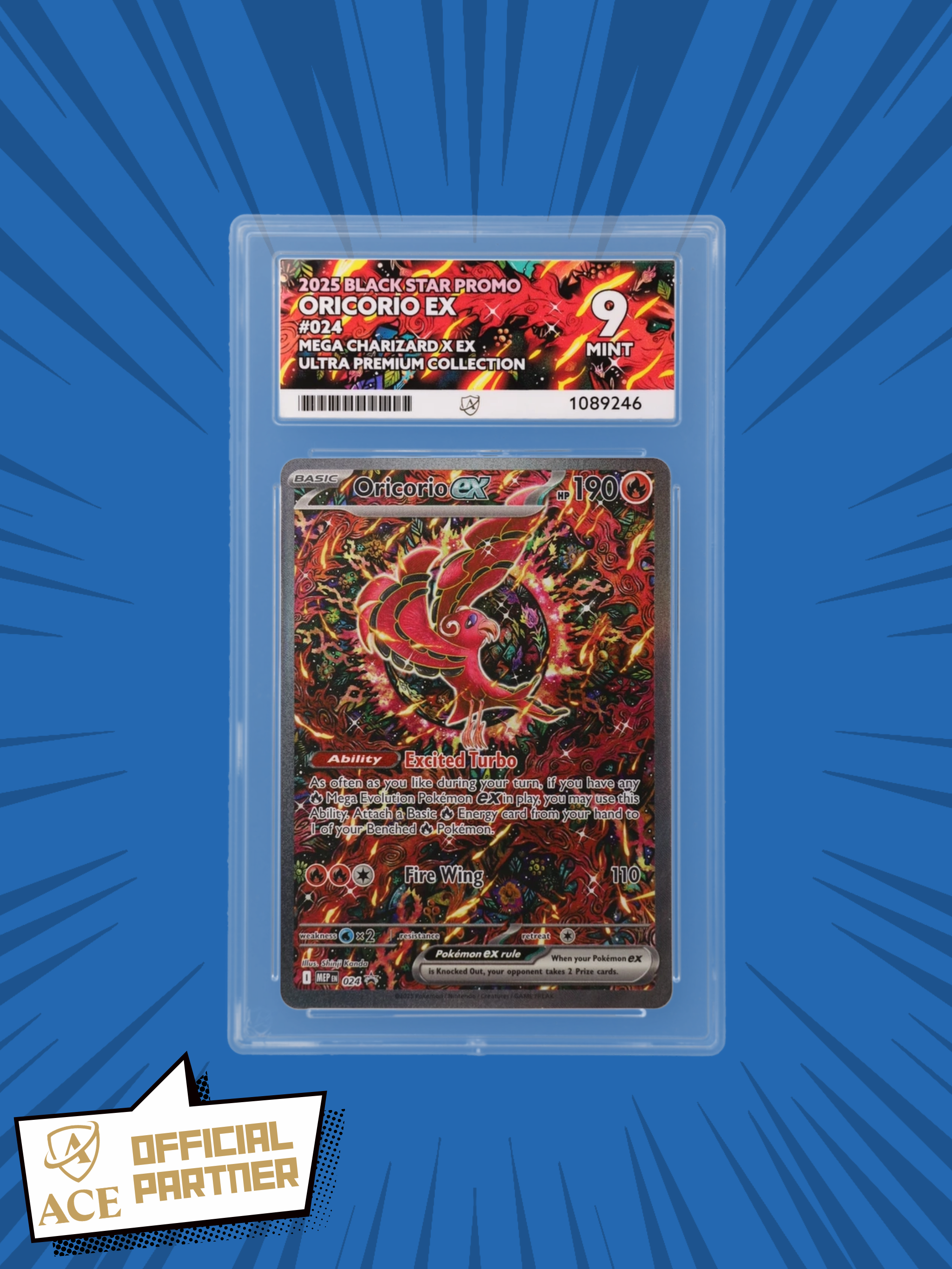 🔥 Oricorio ex – Black Star Promo #024 - ACE 9 MINT