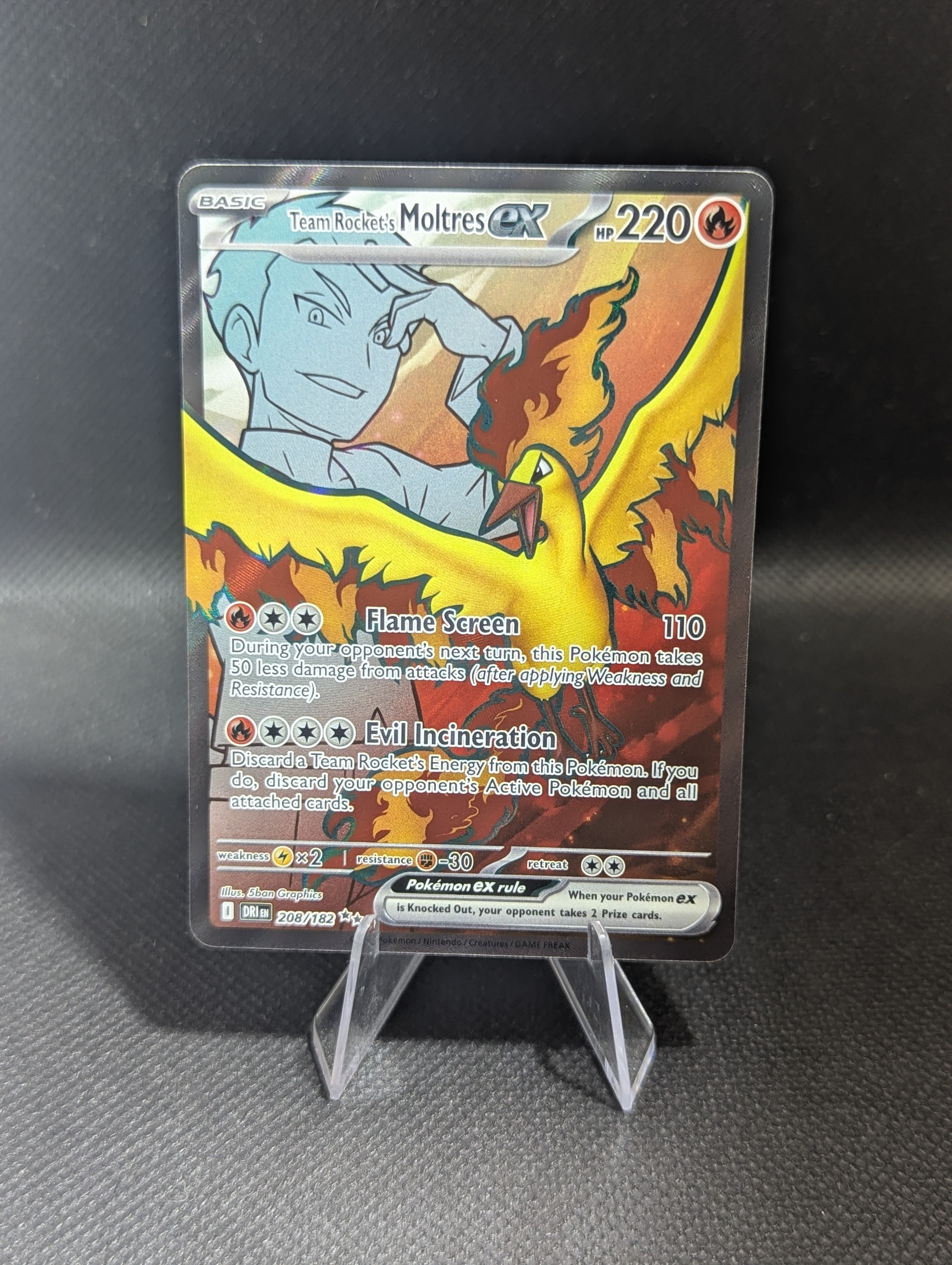 Team Rocket's Moltres EX 208 - English