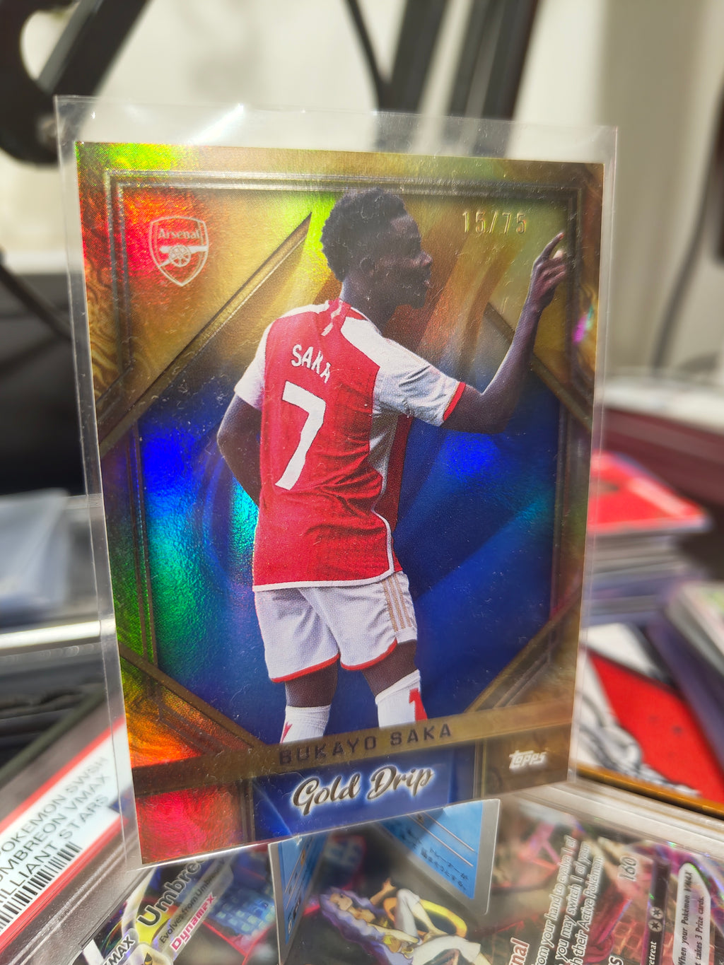Bukayo Saka – Gold Drip – Gold Parallel /75