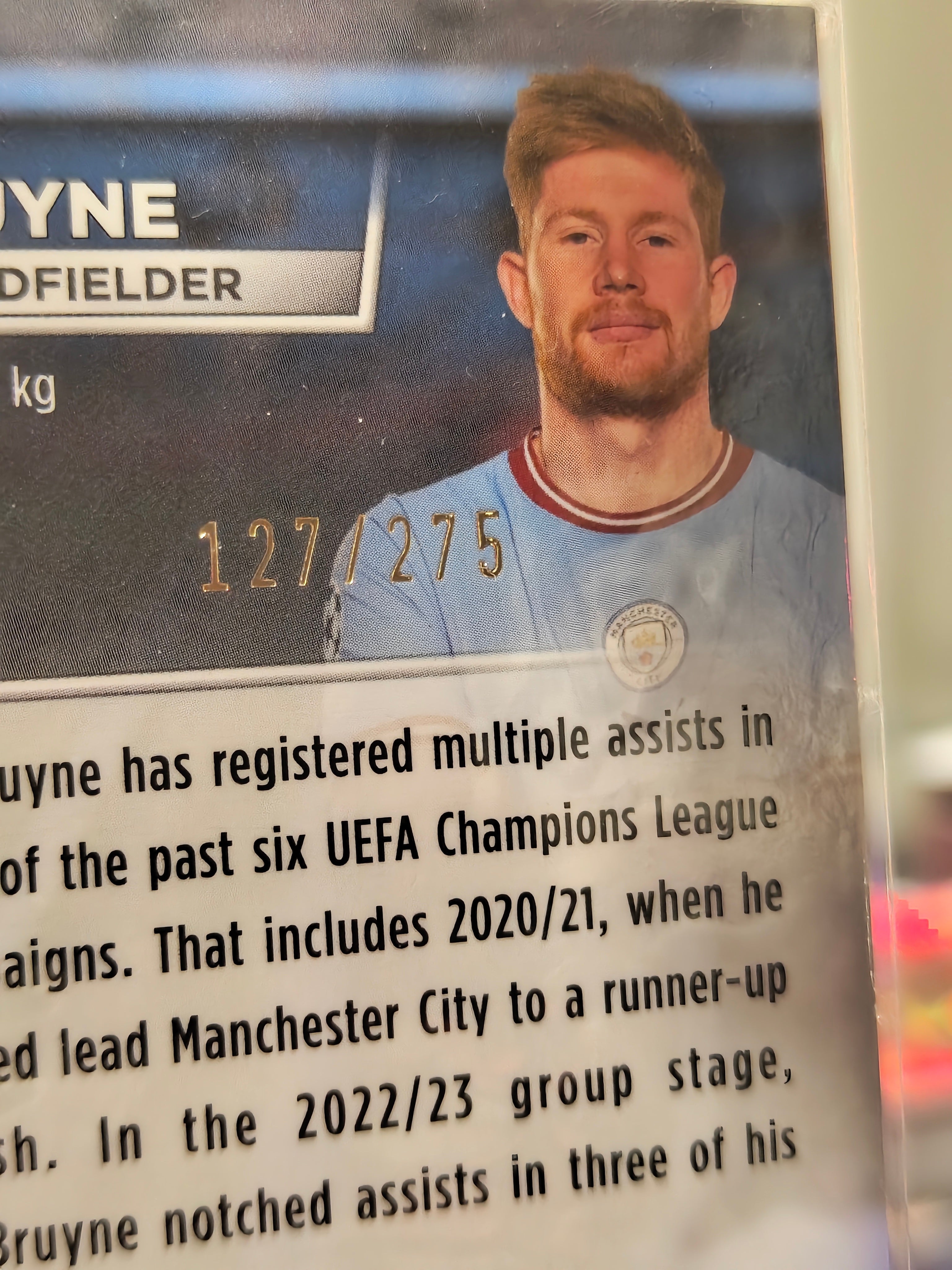 Kevin De Bruyne – Stadium Club Chrome Refractor /275